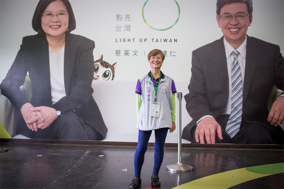 Nellie Shen, 73, has lived in the United States for years, but returned to Taiwan for the 2016 election. 