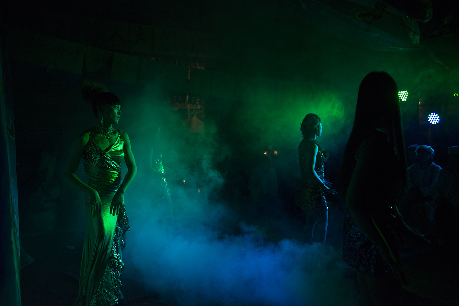 Liangzi performs with other dancers, April 9, 2014.