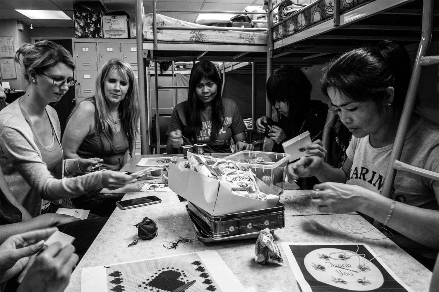Shelter staff spend time with volunteers and shelter residents learning crafts, skills they can use when they return to society. While a worker’s case is in process, it is illegal for her to work another job, so she has no income. Bethune House is not alone in providing shelter to foreign domestic workers, but in addition the organization provides education, advocacy, counseling, and case support.