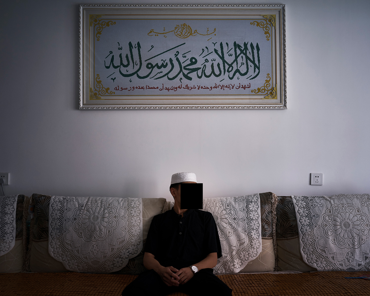 Ahmed sits at his home in Kaiyuan, June 2016. Worried his grades were poor, Ahmed didn’t apply for any Islamic universities abroad. After graduating from the Arabic school in Nanguan Mosque, he started working for his parents’ halal food business.