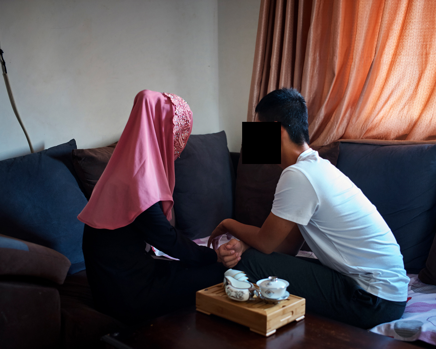 Umar and his wife Sofia in their rented apartment near the University of Jordan, in Amman, September 2017. Sofia is Hui and was born in the Xinjiang Uighur Autonomous Region. She moved to Amman to join Umar after they married in the summer of 2017. She didn’t let anyone but her parents know about her whereabouts out of fear of being reported to the local authorities in Xinjiang. She told people she was doing business in Guangzhou.