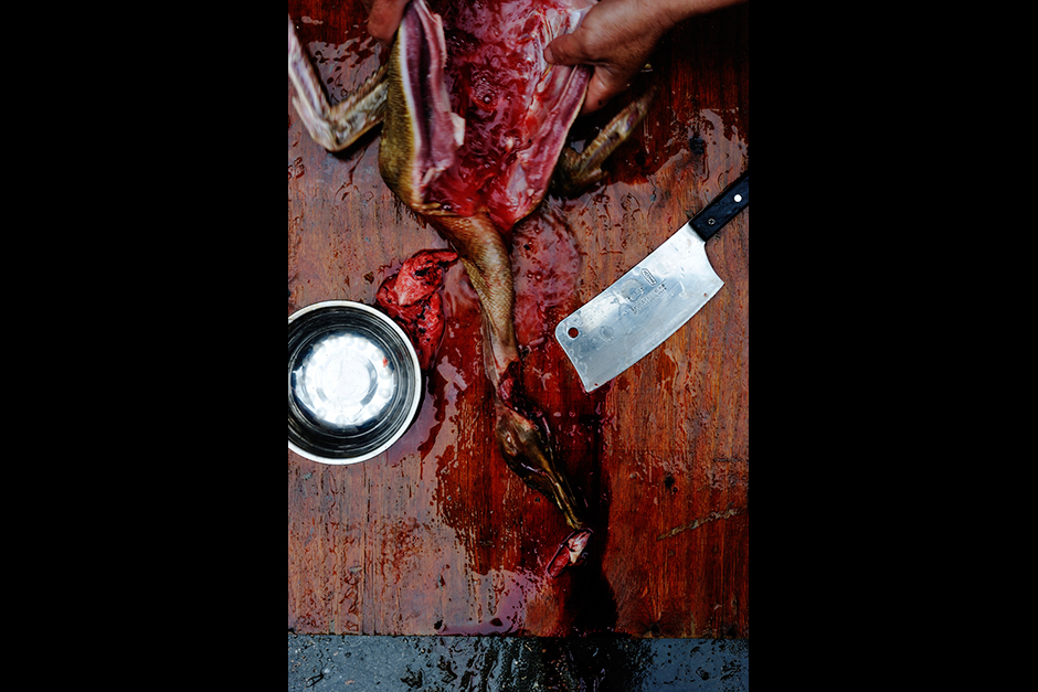 Steady work allows Wuwucun residents to have nicer foods, such as duck.