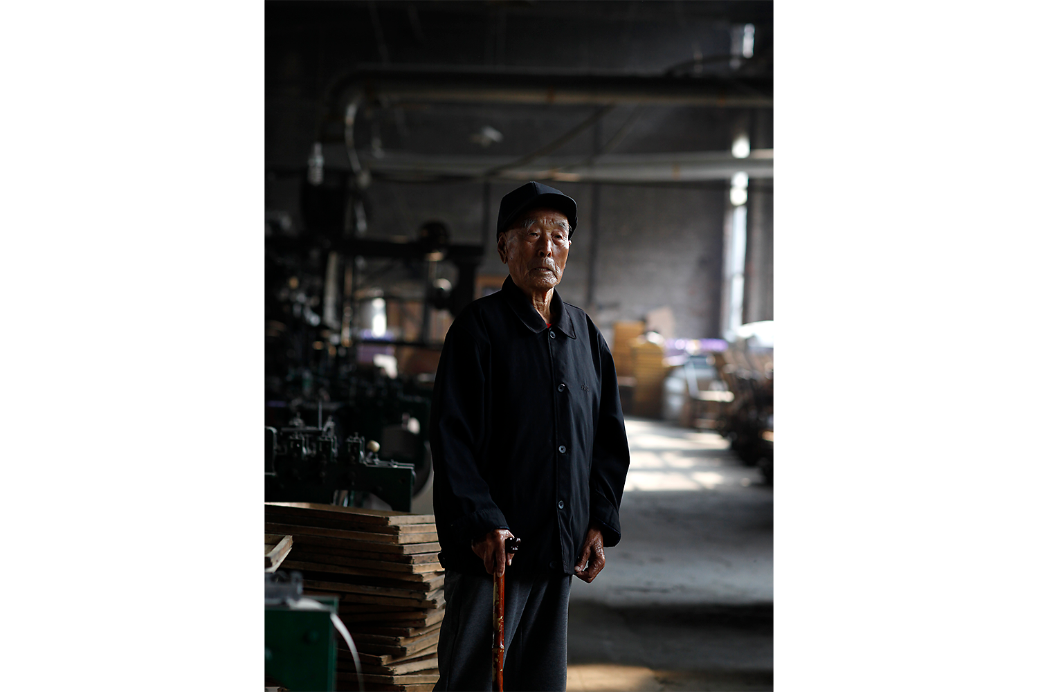Liu Zhenpeng was among the first group of workers hired by the factory in 1967. He is now 97, and he worked at the factory for three decades.
