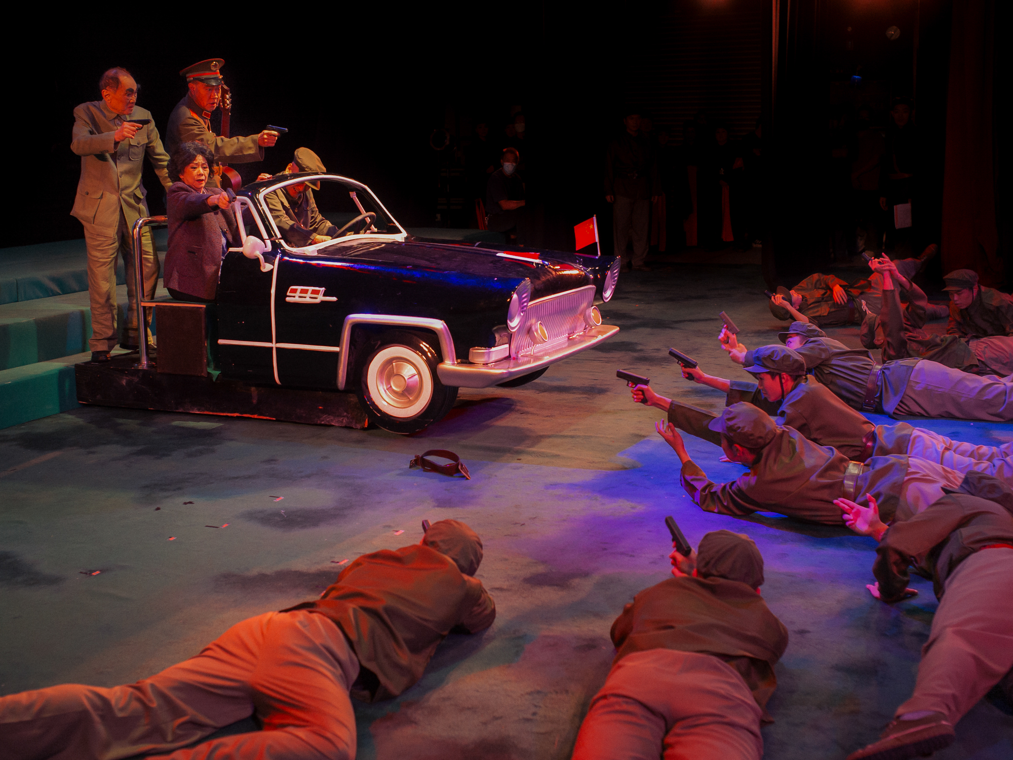 A scene from the Cantonese opera “Mao Zedong 4: Cleverly Capturing the Gang of Four,” performed in Hong Kong in November 2022.