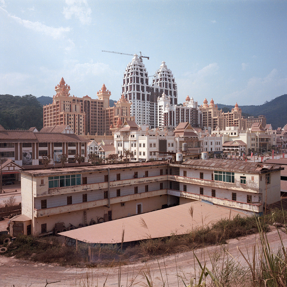 Residential buildings under construction in Boten, April 11, 2019.