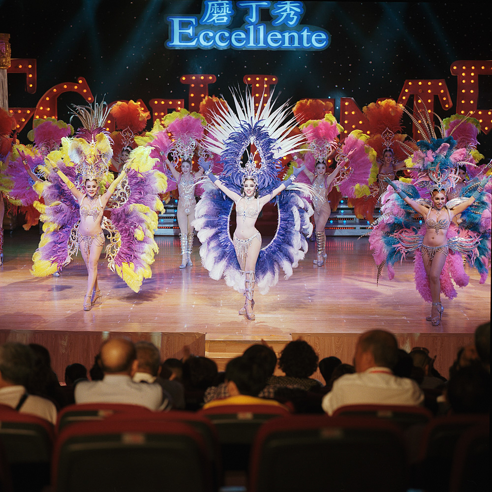 A group of Thai trangender dancers perform at the Eccellente Cabaret, April 16, 2019.