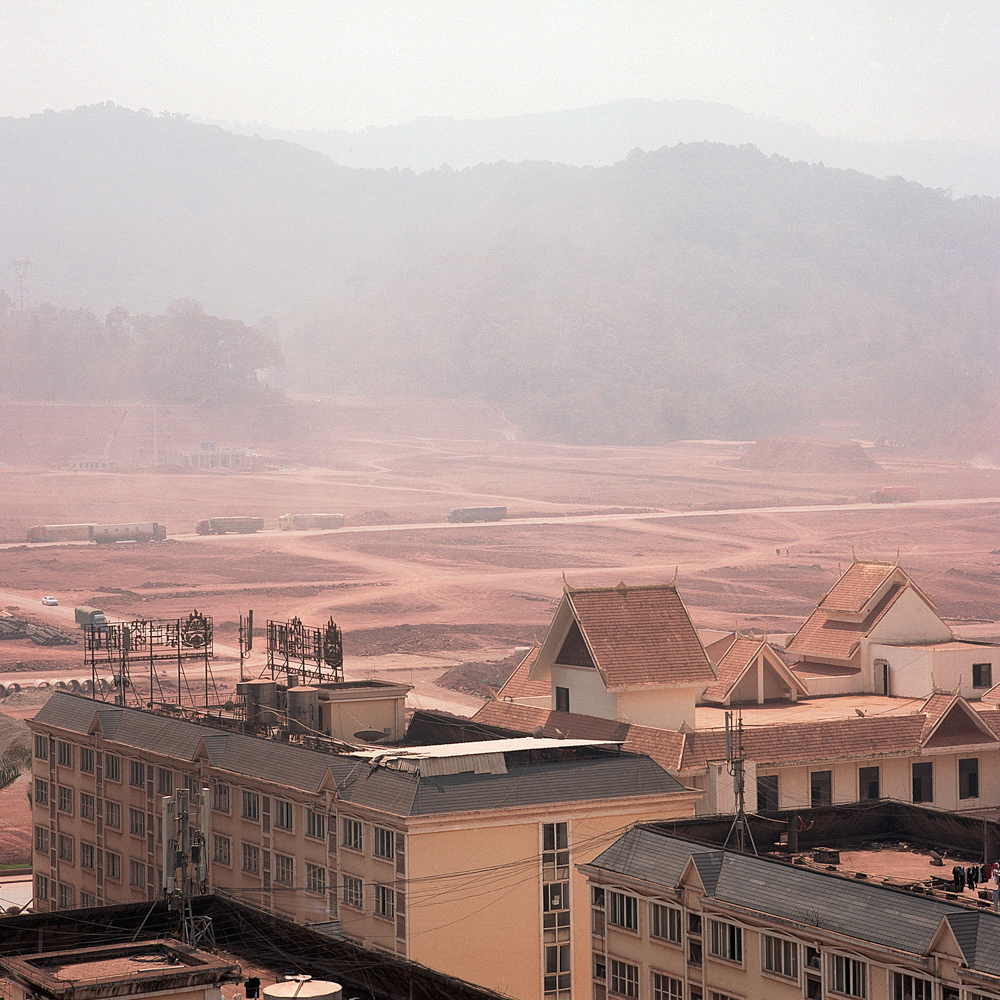 Large areas of forest have been cut down to expand the town of Boten in anticipation of the new railway line that will connect China to Laos, April 16, 2019.