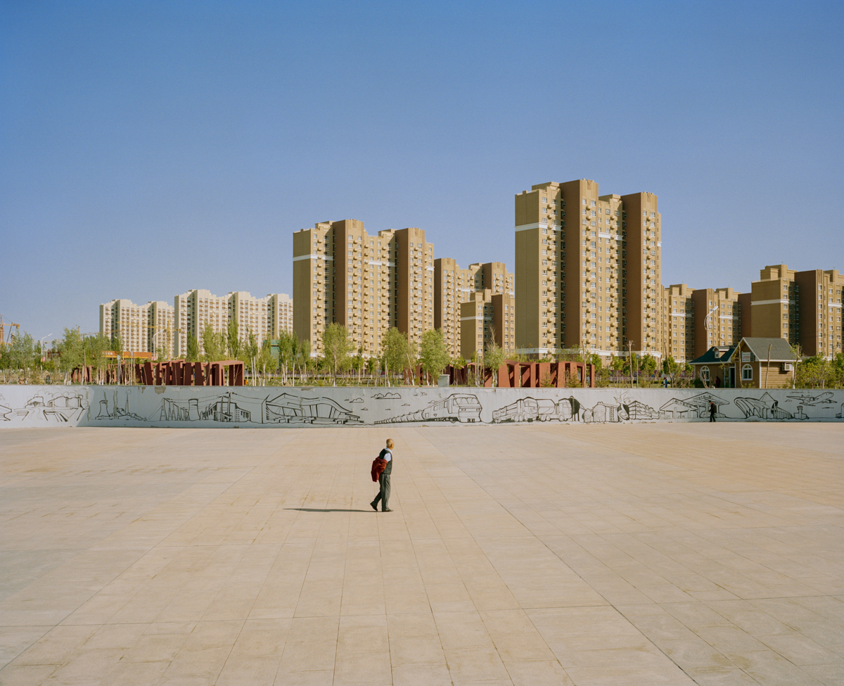 The downtown area in Karamay, a city in northern Xinjiang that was developed alongside oil fields, May 2017.