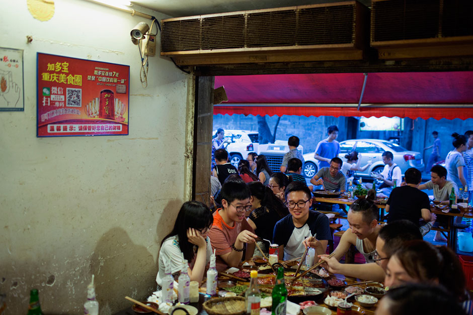 Meal time at Gang Shan Zhazha.