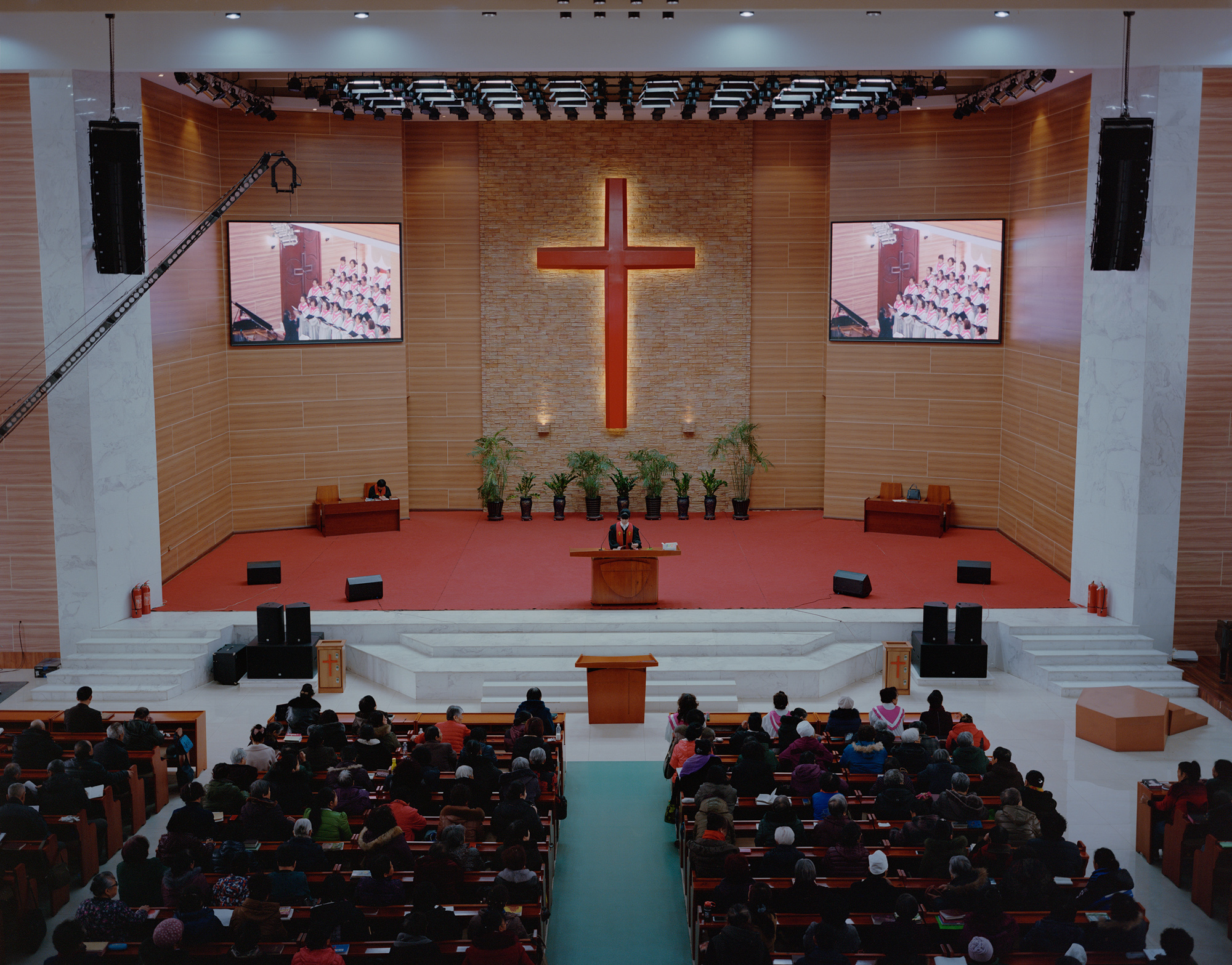 A Christian church in Fuxin. In the 2013 “Sustainable Development Plan for Resource-Based Cities (2013-2020),” China’s State Council further clarified its definition of “resource-based cities” as “cities and counties whose pillar industry is the exploitation and processing of minerals, forest, or other natural resources.” The document designated 262 locations as “resource-based cities.” Fuxin was among them, in the sub-category “declining.”