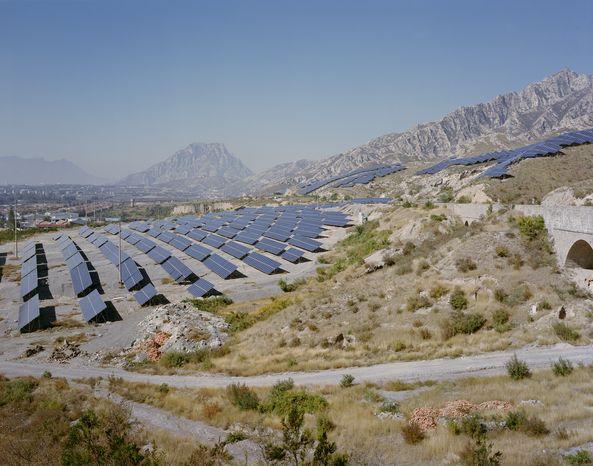 Solar panels on the mountain slopes in Xiahuayuan district. In 2013, in a joint campaign with Beijing, Zhangjiakou won the bid to host the 2022 Winter Olympics. As part of the preparation, the city initiated installation of a large-scale solar park to provide renewable energy for the Olympics. Most of the equipment was constructed in Xiahuayuan and its neighboring districts. 